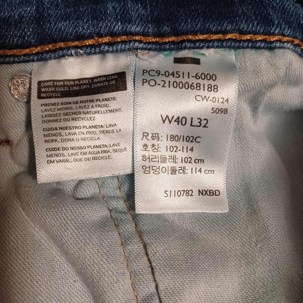 Levi's 511 Men's Relaxed Fit Jeans in Medium Blue Denim 40x32 - Picture 7 of 9